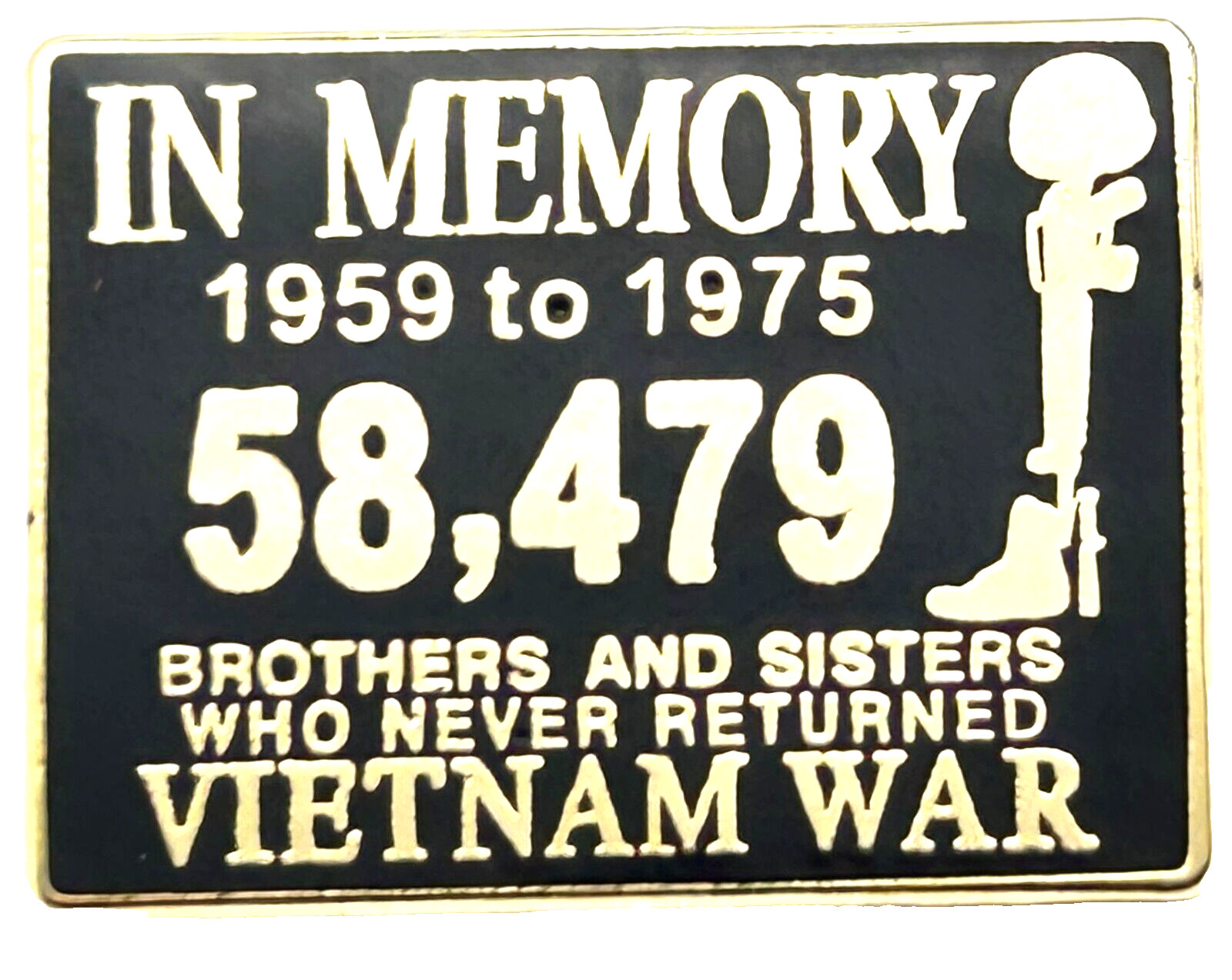 In Memory Vietnam War 1959-1975 Military Veteran lapel Hat Pin Insignia