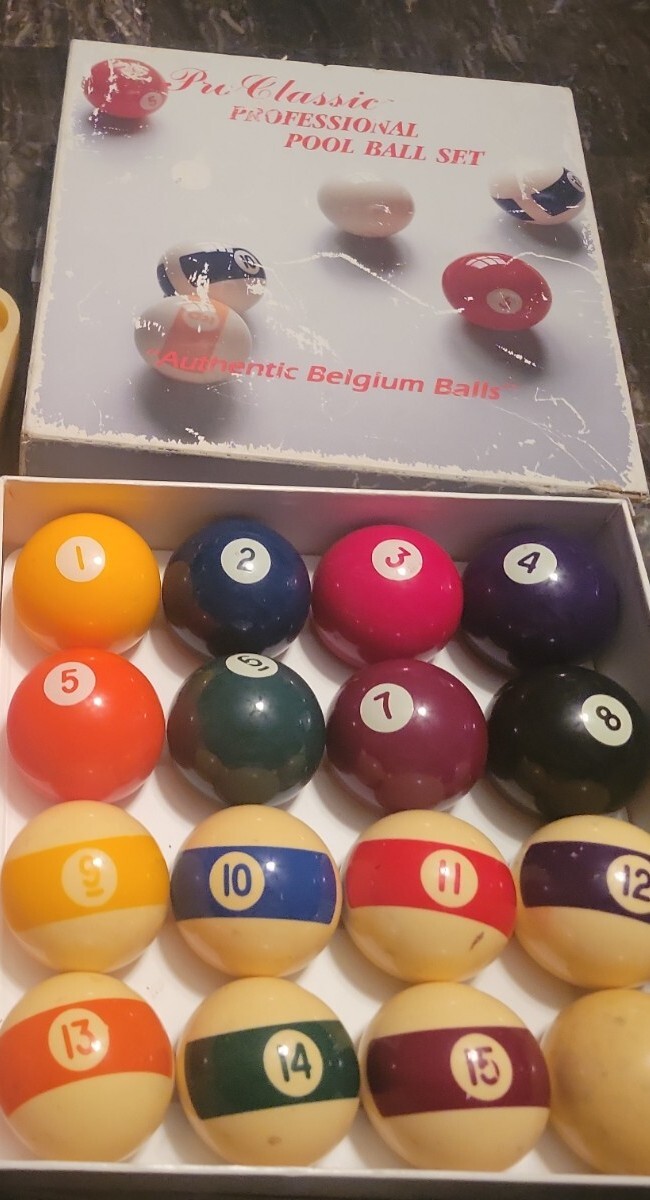 Pro Classic Professional Pool Ball Set Made In Belgium used