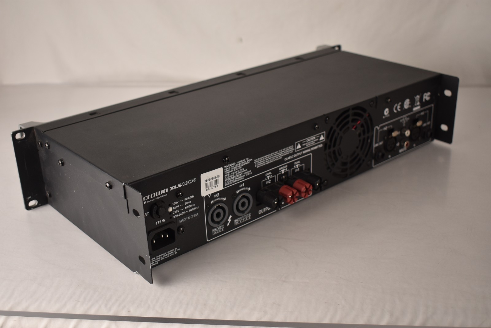 Crown XLS1000 2-Channel High Density Power Amplifier