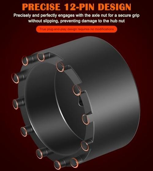 31520 Axle Nut Socket - 12 Pin Hub Bearing Retaining Nut Socket Tool Fits for