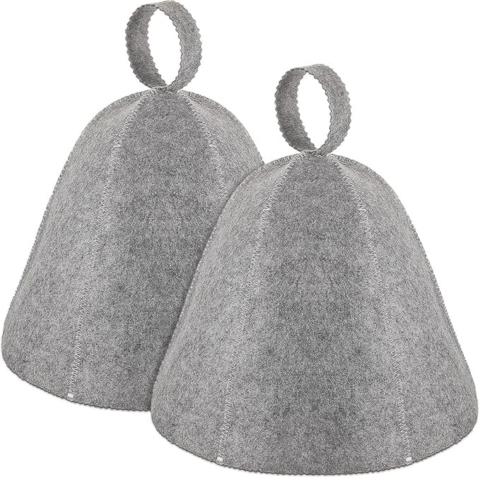 JaGely Sauna Hat for Men Women Wool Sauna Hat Vaporarium Cap Russian Banya Cap f
