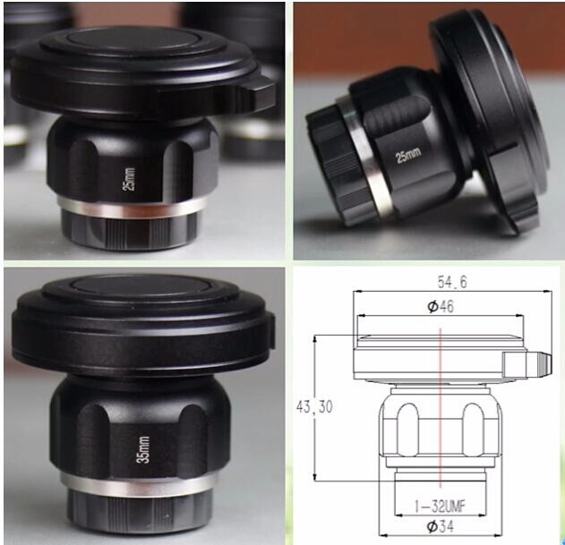 4KF 28mm Coupler, C-mount compatible withStorz, Olympus, Stryker, Wolf etc.