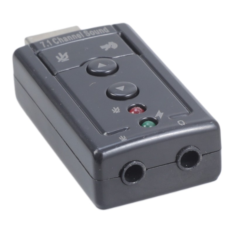 External Sound Card USB 2 Virtual 7.1 Surround Sound Adapter for Windows