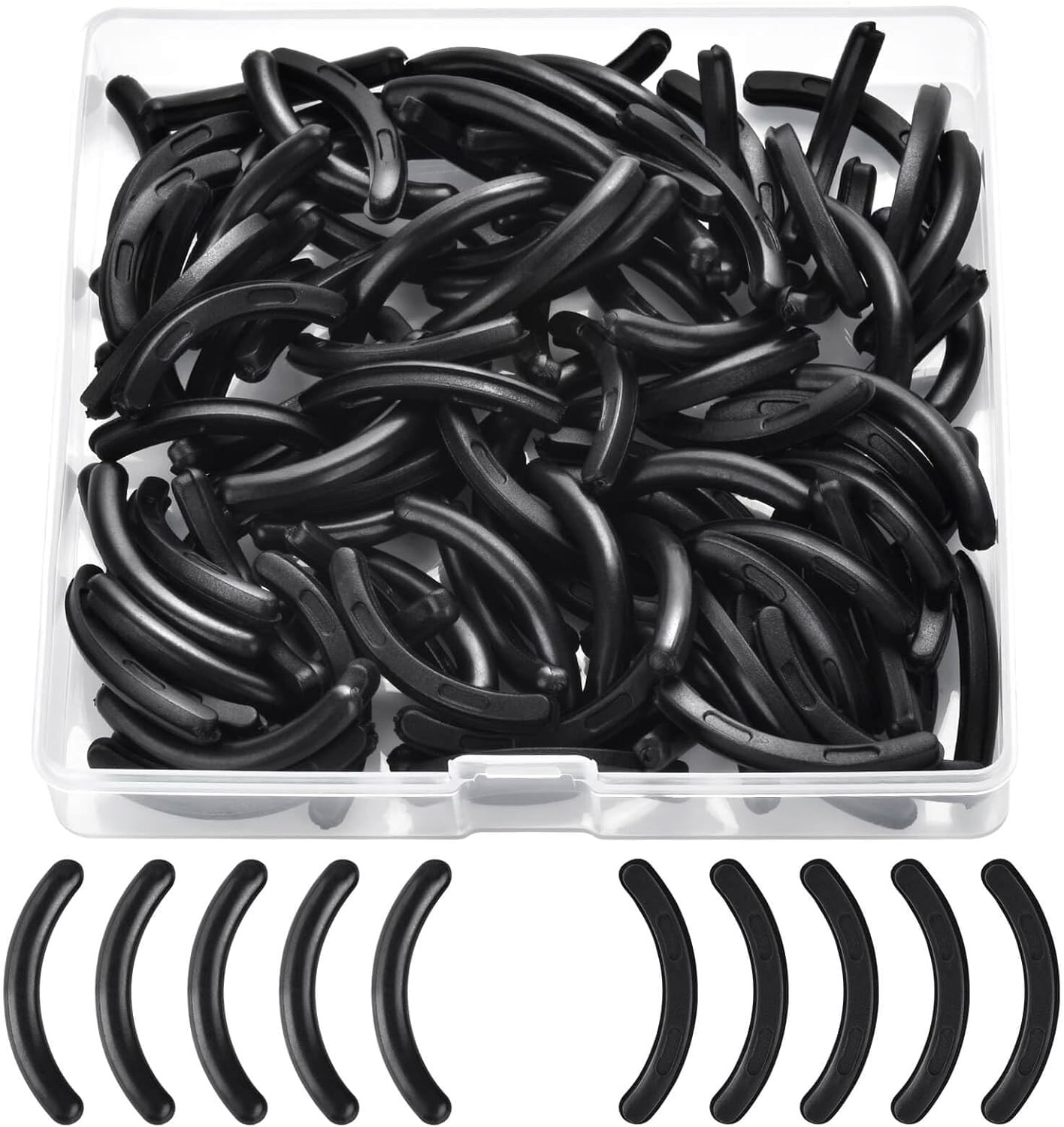 100Pack Eyelash Curler Refills, High Elasticity Silicone Rubber Eye Lash Curler