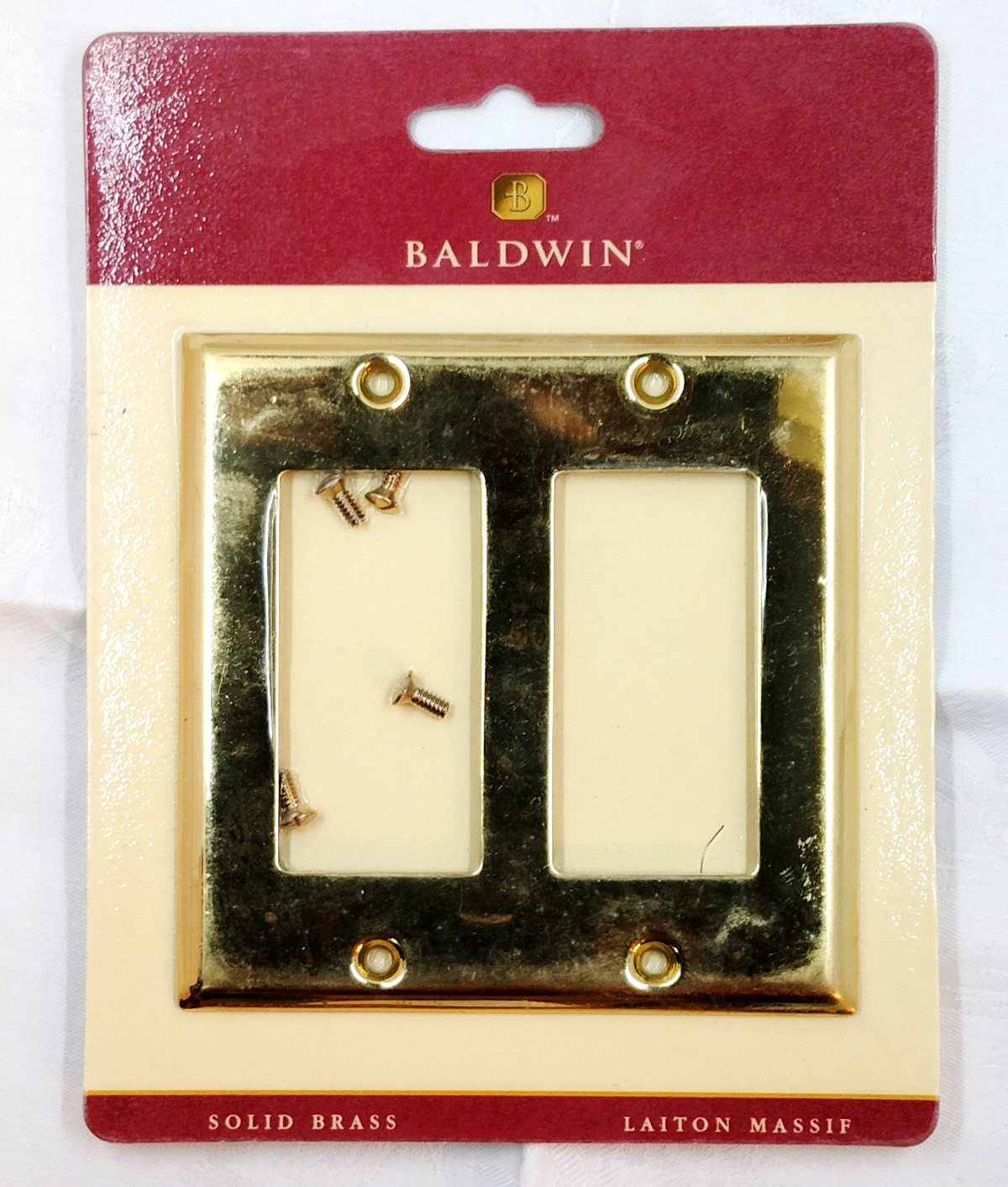 New Baldwin Polished Brass Classic Double Rocker GFCI Switch Plate #4741-030-CD