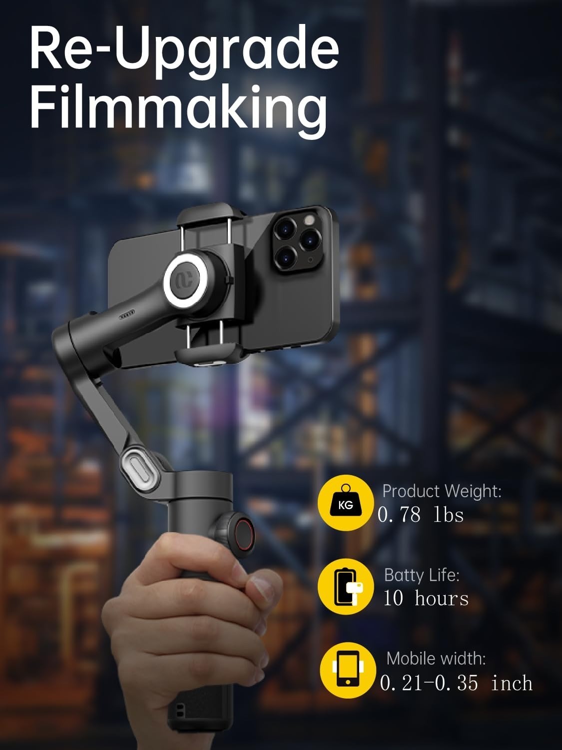 AOCHUAN Smart XE 3-Axis Foldable Gimbal Stabilizer for Smartphone