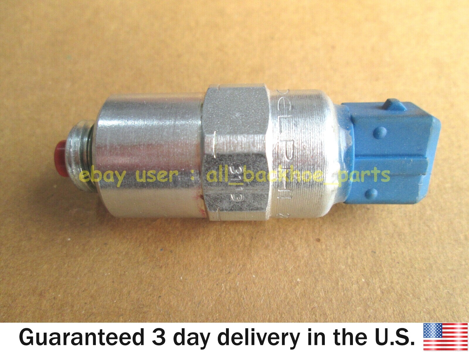 JCB BACKHOE - GENUINE DELPHI FUEL INJ. PUMP CUT OFF SOLENOID 12V (PART 26420469)
