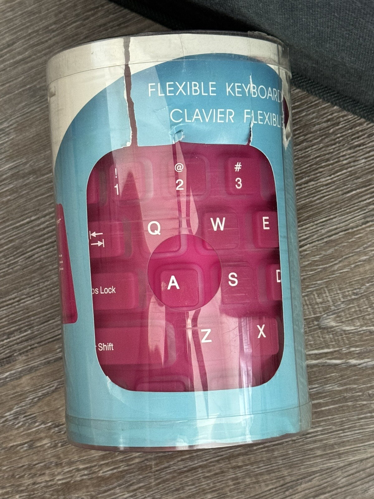 New Omnitech 107 Key Flexible Spillproof Silicone USB Keyboard pink