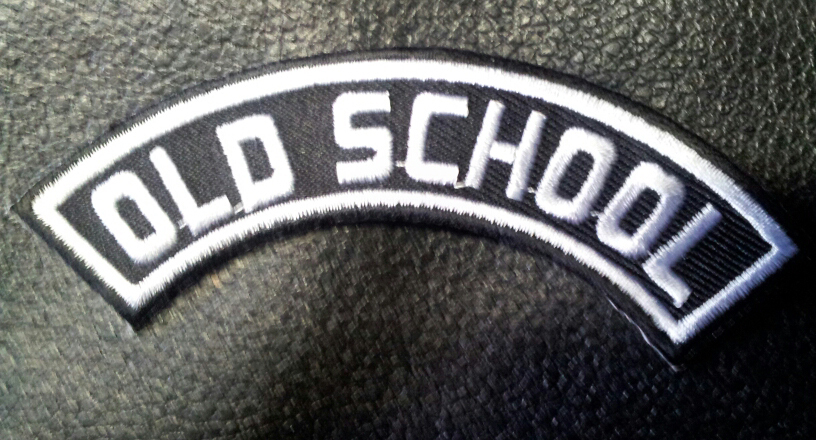 old school Rocker embroidered 3.75 x 1.0 mc Biker patch