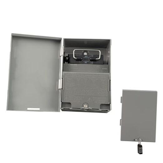 240VAC 60 Amp Non-Fused AC Disconnect Box, Outdoor Waterproof Metal Enclosure