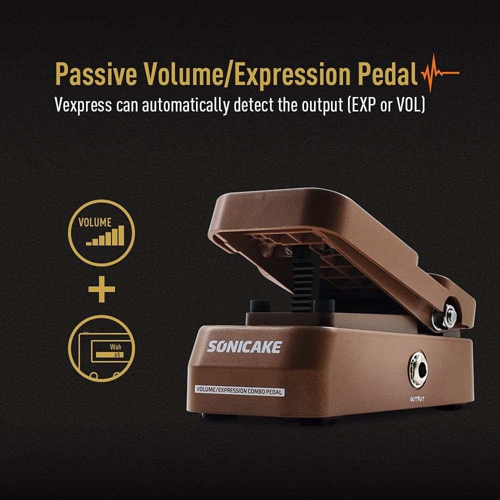 Passive Volume Control & Expression Pedal for Guitar, Bass & Synth - Vexpress