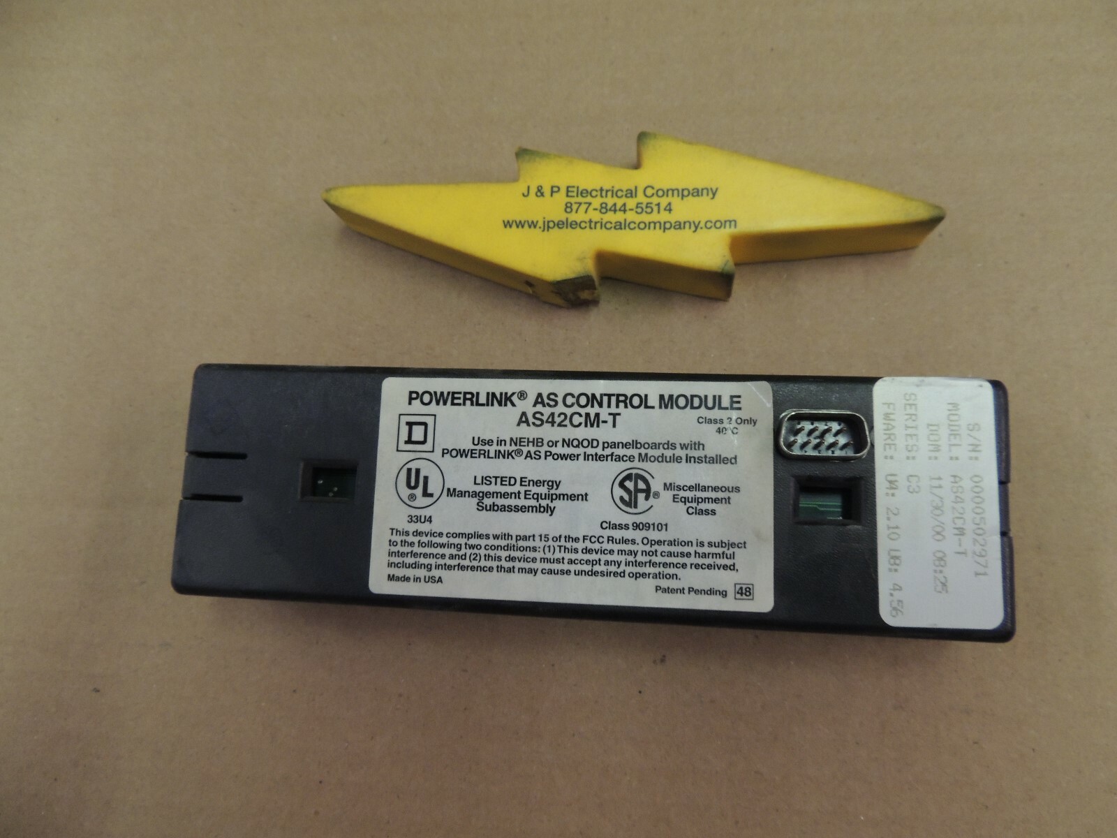 AS42CM-T SQUARE D POWERLINK AS CONTROL MODULE, USED