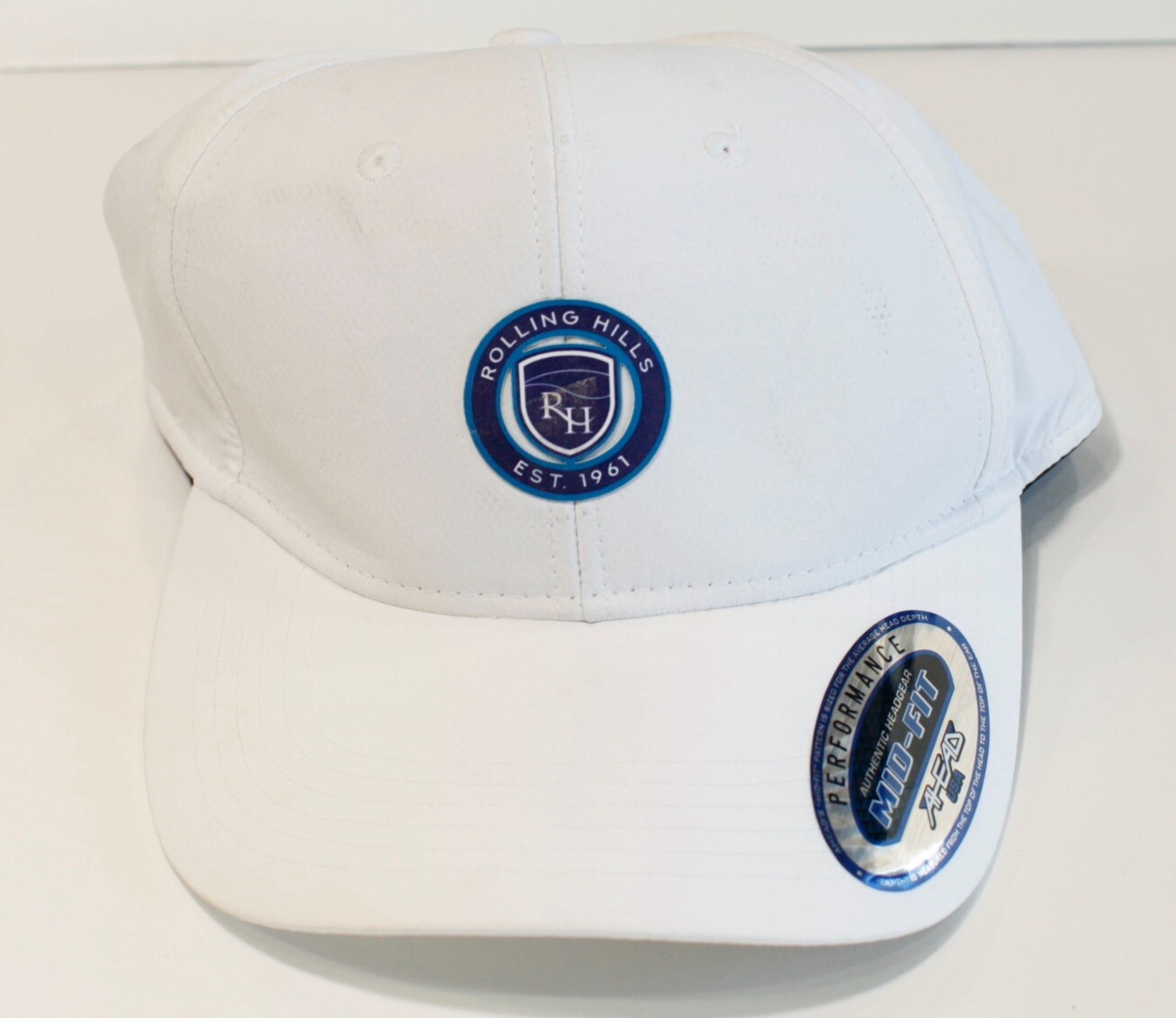 Rolling Hills White Golf Cap has been Signed