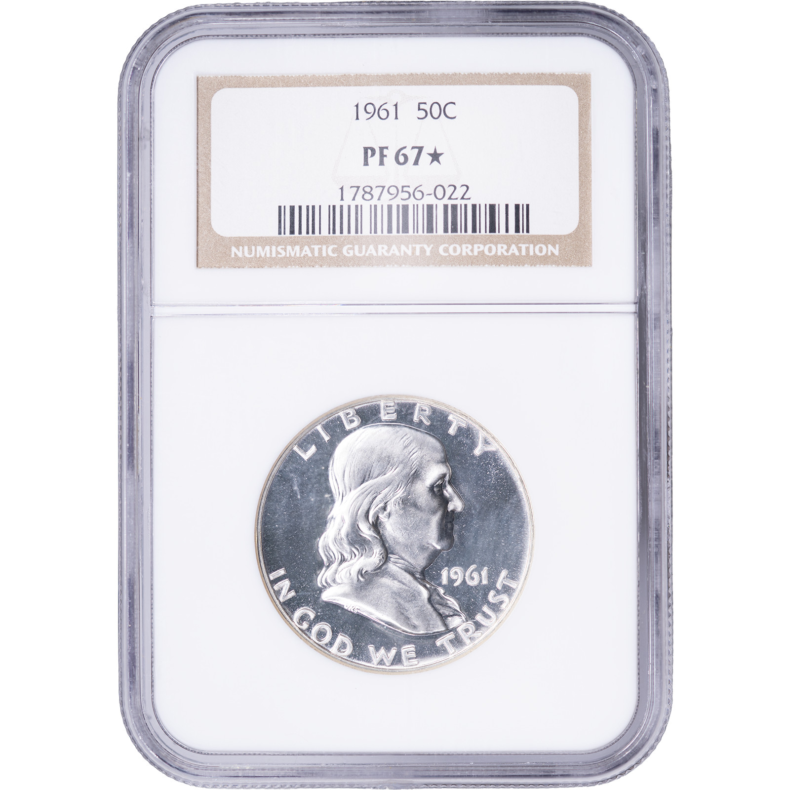 1961 50c Silver Proof Franklin Half Dollar ~  NGC PF 67 * - Star Designation