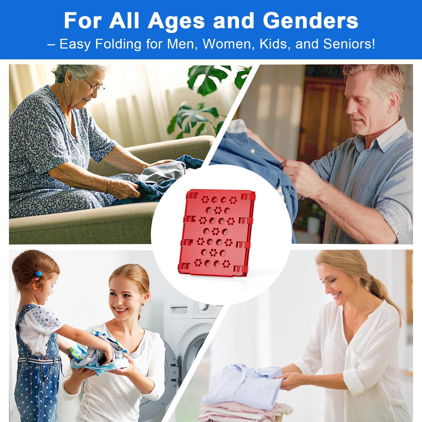 Red Shirt Folder Board, Tshirt Clothes Folder, Durable Laundry Helper, Sorter
