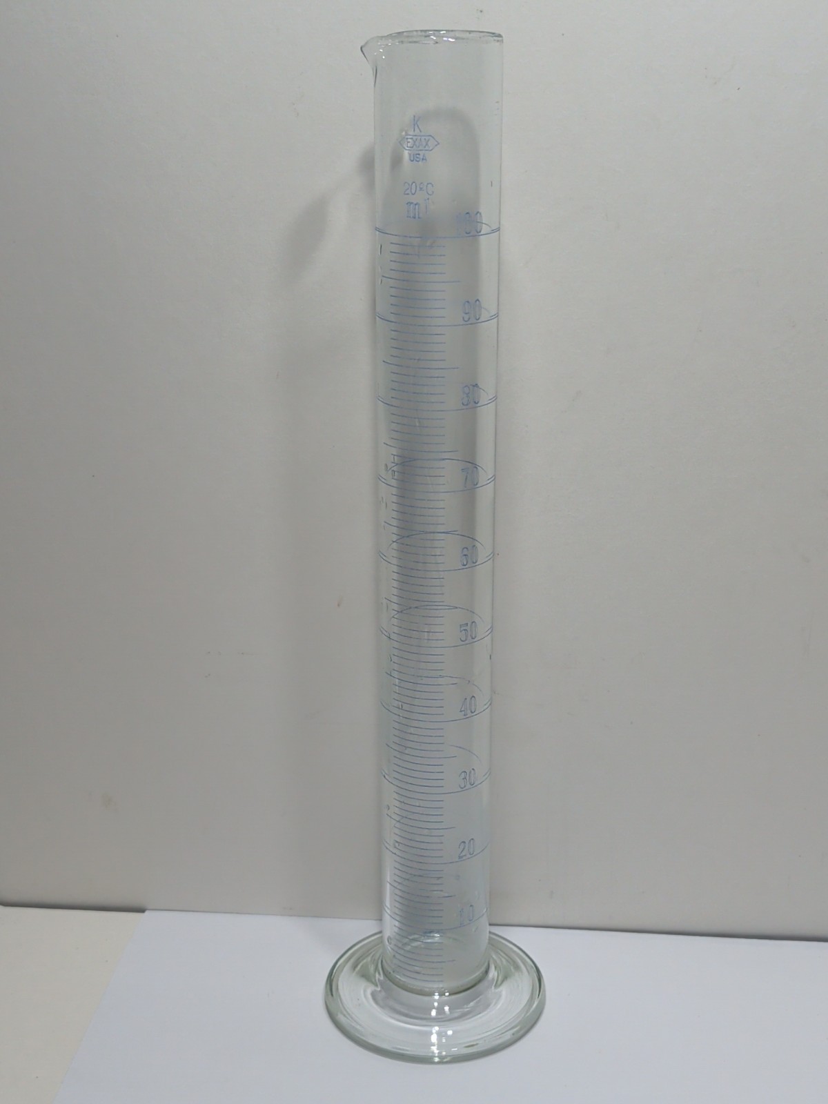 ✨VINTAGE✨ KIMAX EXAX 100 ml 20°C Graduated Cylinder USA No Number