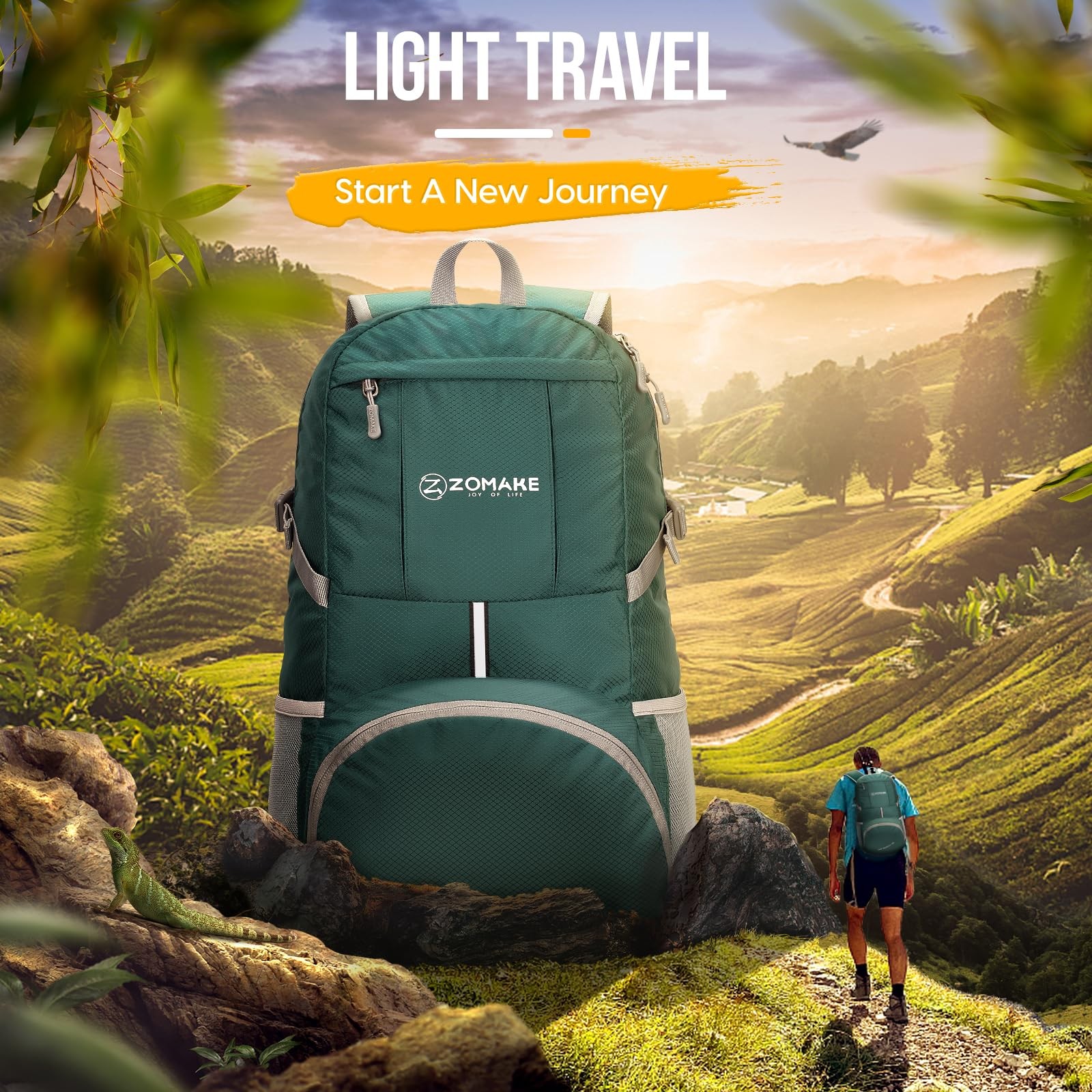Lightweight Packable Backpack 35L, Light Foldable Backpacks Water Resistant C...