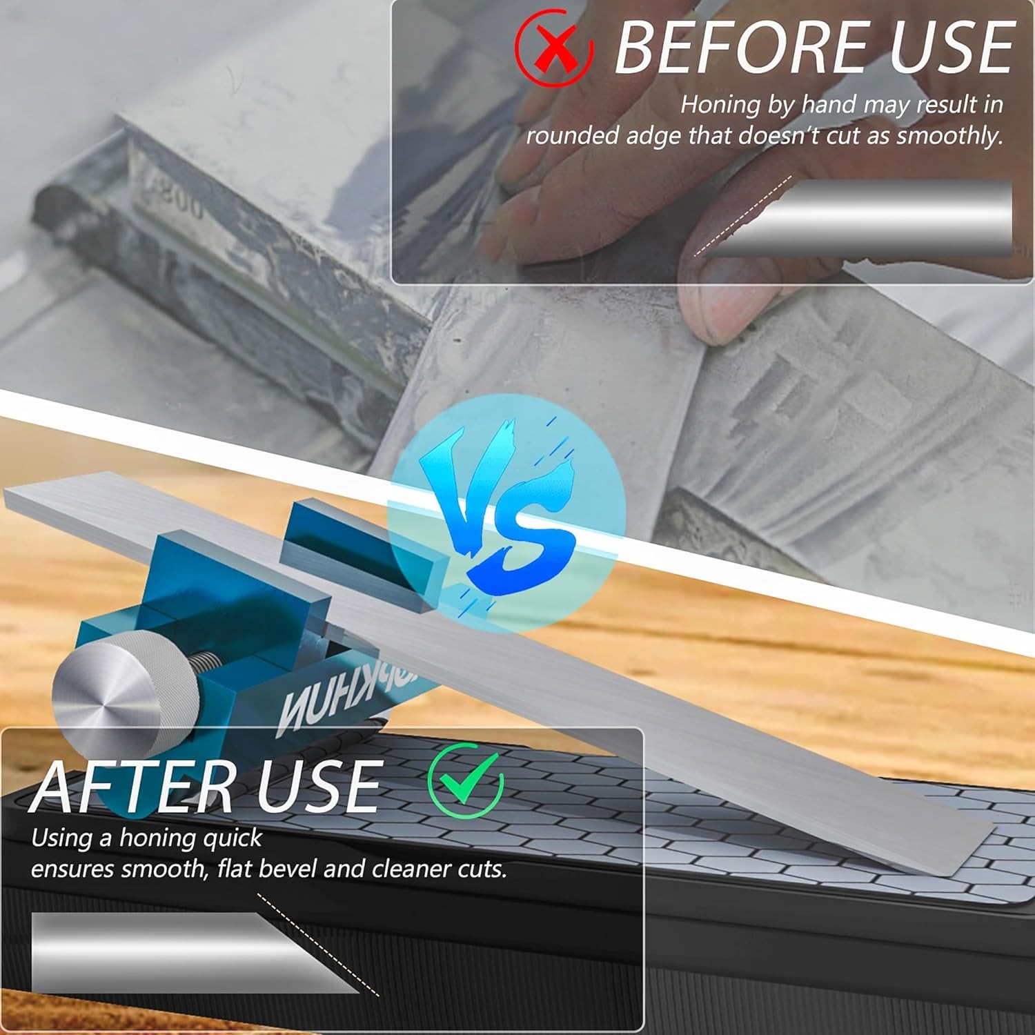 Chisel Honing Guide - Upgraded Sharpening Kit with Whetstone & Adjustable Jig...