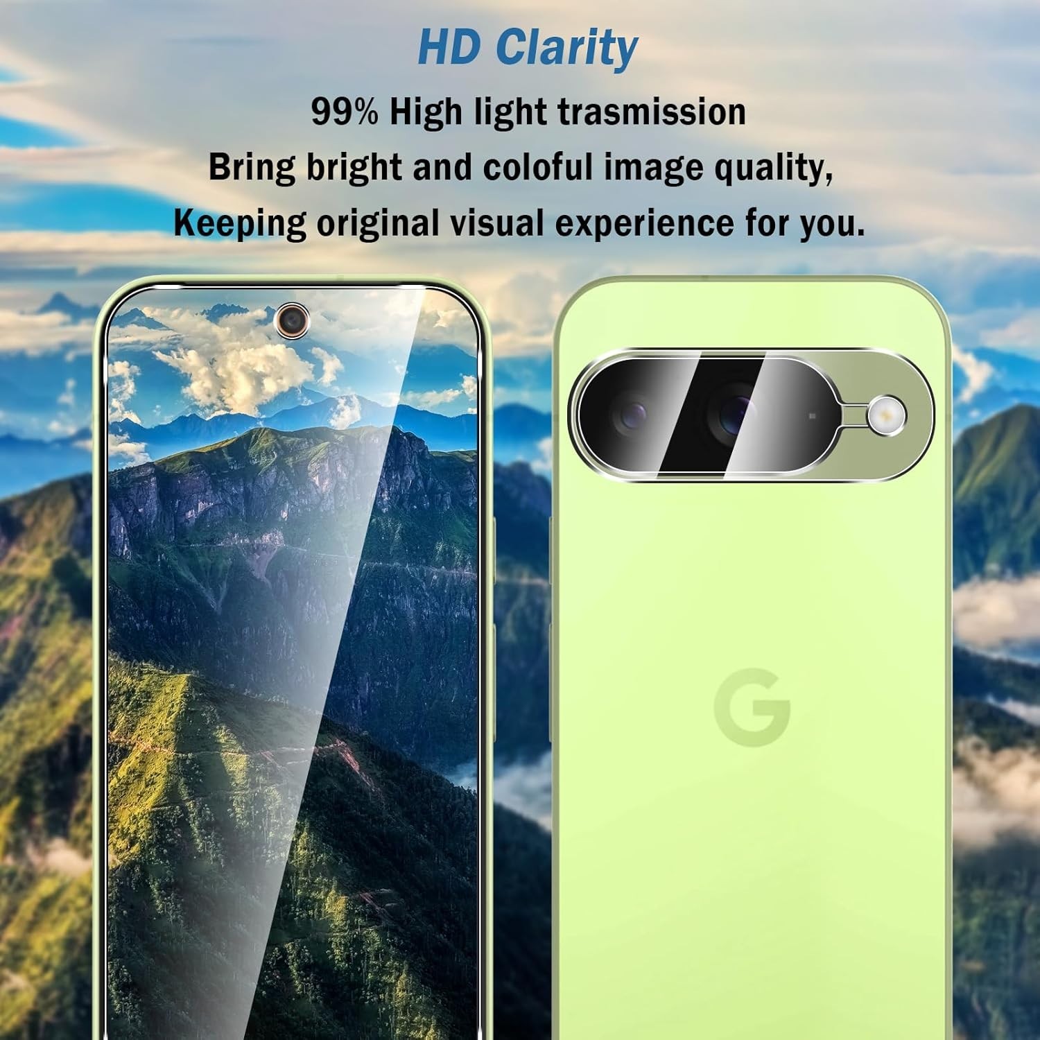 2+2 Pack for Google Pixel 10 Screen Protector with Camera Lens Protector,with Al