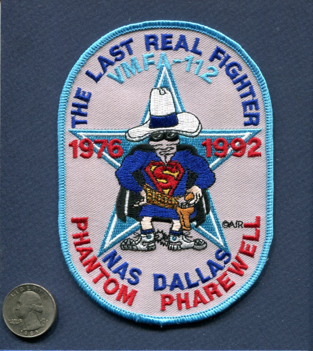 VMFA-112 COWBOYS F-4 Phantom Pharewell 1976 1992 USMC NAS Dallas Squadron Patch