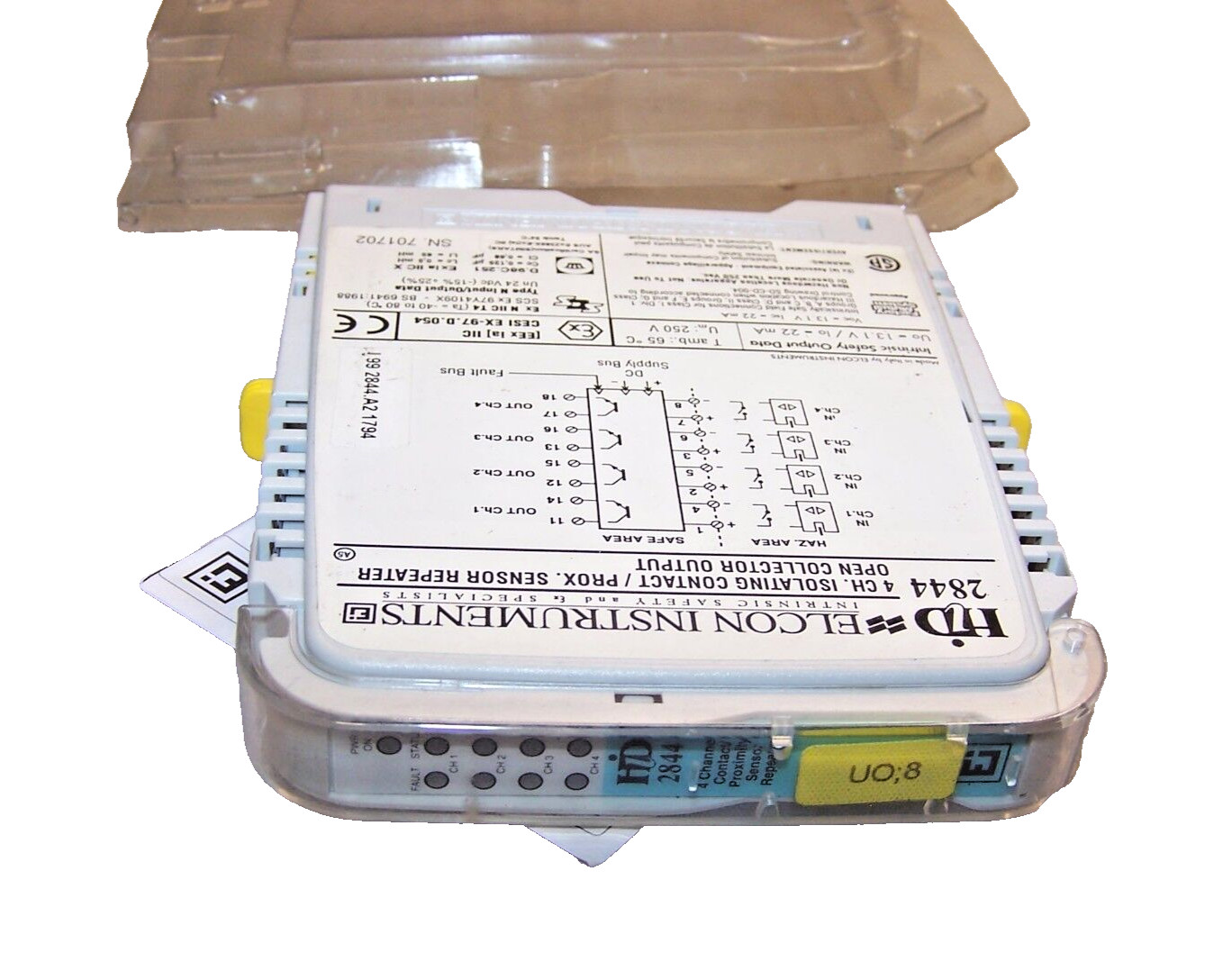 NEW ELCON INSTRUMENTS 4 CHANNEL ISOLATING CONTACT PROXIMITY SENSOR REPEATER 2844