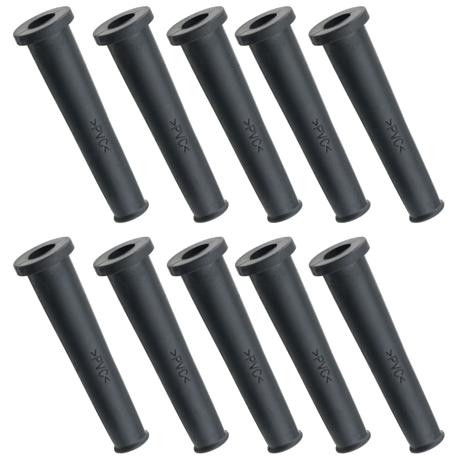 Cord Boot Protector FMHXG 10PCS PVC Strain Relief Cable Sleeve Hose Rubber Black