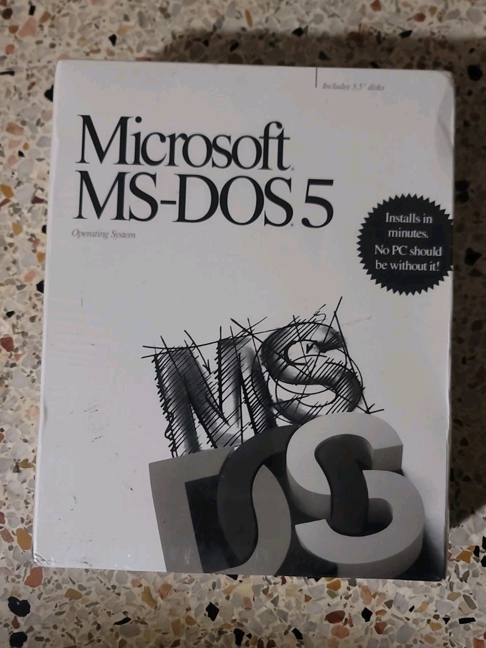 Vintage Microsoft MS-DOS 5 Operating System 3.5" Disks 1991 - SEALED NEW