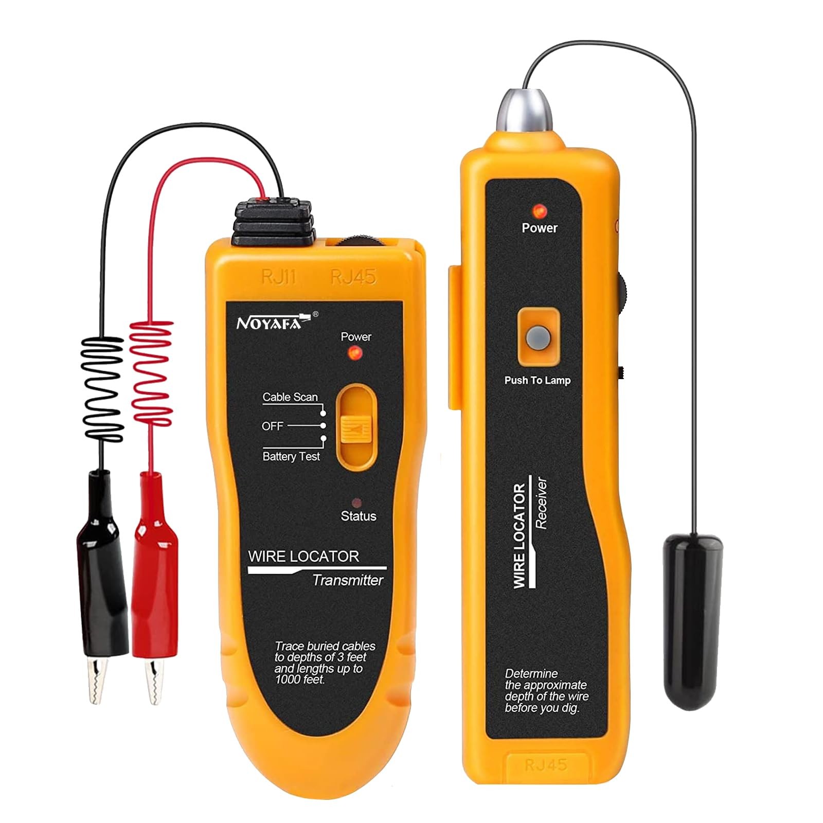 Underground Wire Locator Upgrade, RockyMars Cable Tester for NF816 Yellow