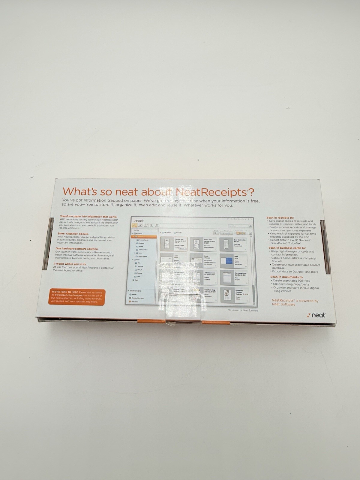 NeatReceipts Mobile Document Scanner Digital Filing System USB PC/Mac