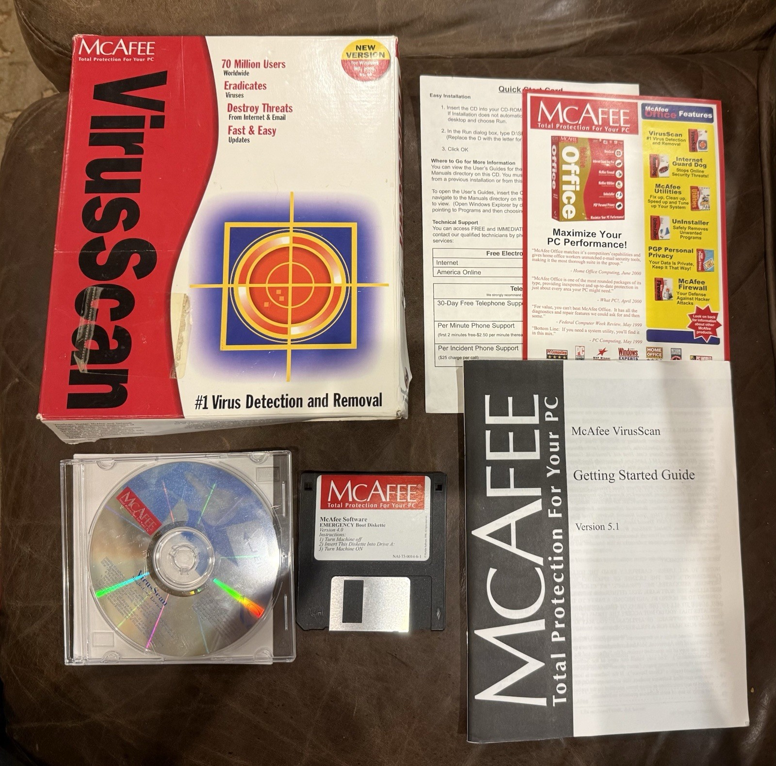 MCAFEE VIRUS SCAN Anti-Virus Scan Software Windows 95 98 ME 2000 NT Complete