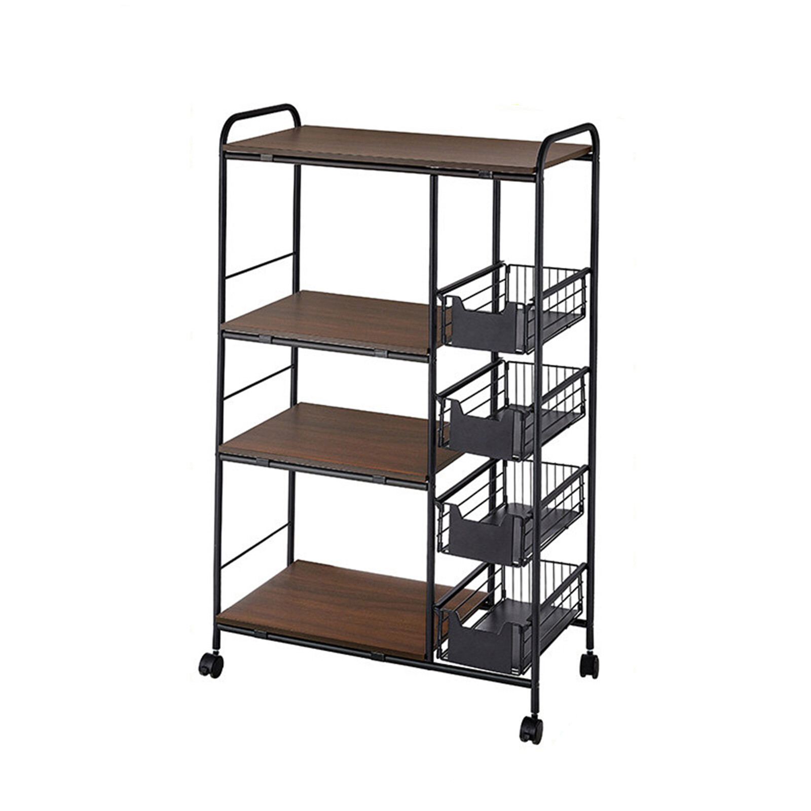 4 Tier Cart Microwave Oven Rack Utility Workstation Stand Shelf Storage Holder