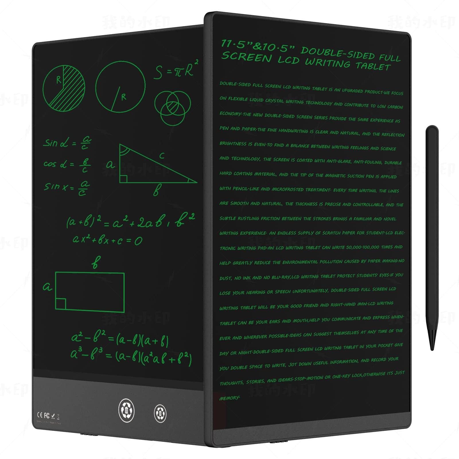 LCD Writing Tablet for Adults- 10.5″ 11.5in, Black