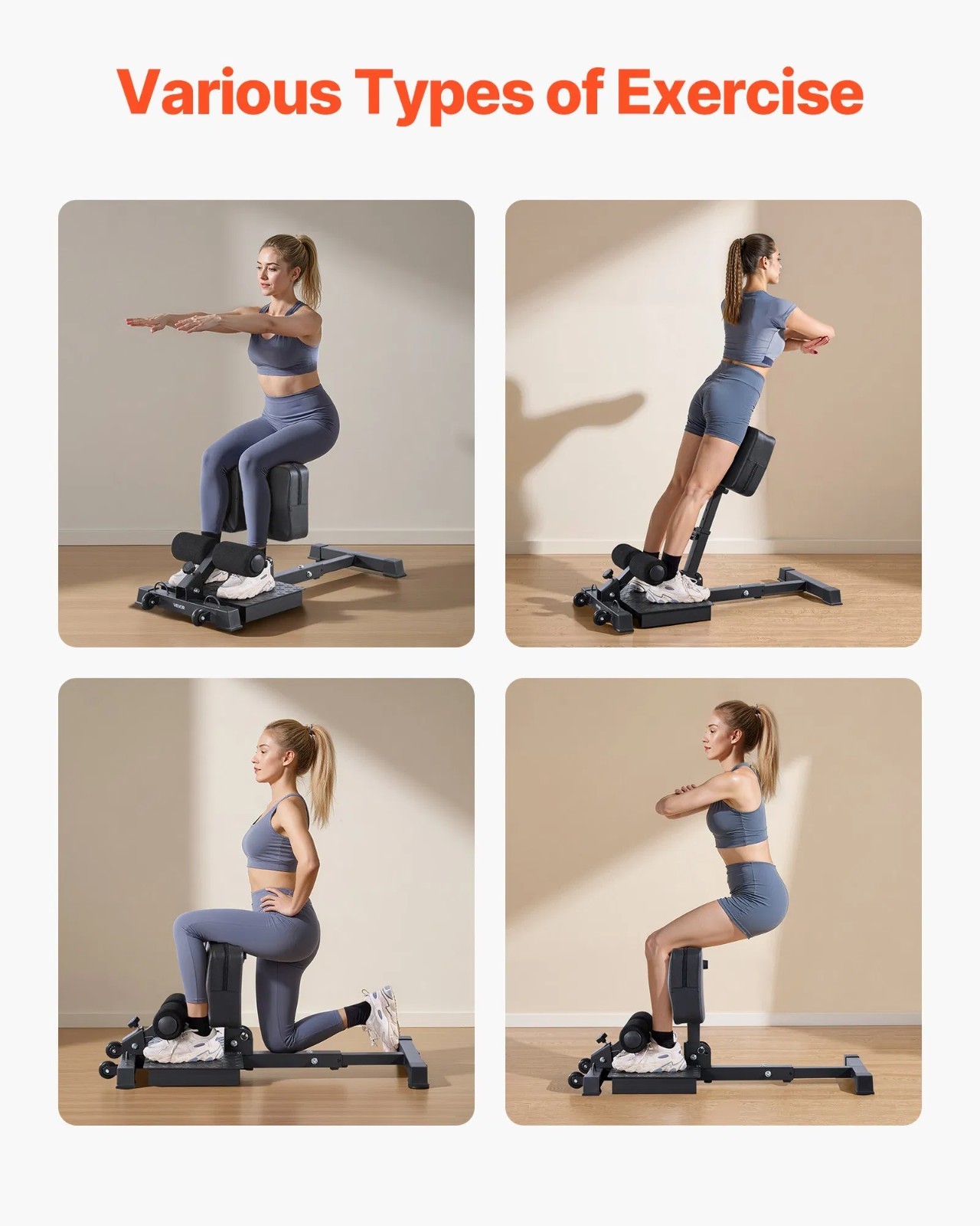 Sissy Squat Machine, Multi-Function Deep Sissy Squat Bench for Leg Muscle