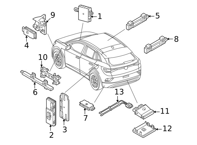 Genuine Volkswagen Keyless Entry Module 5WA-959-436-Q