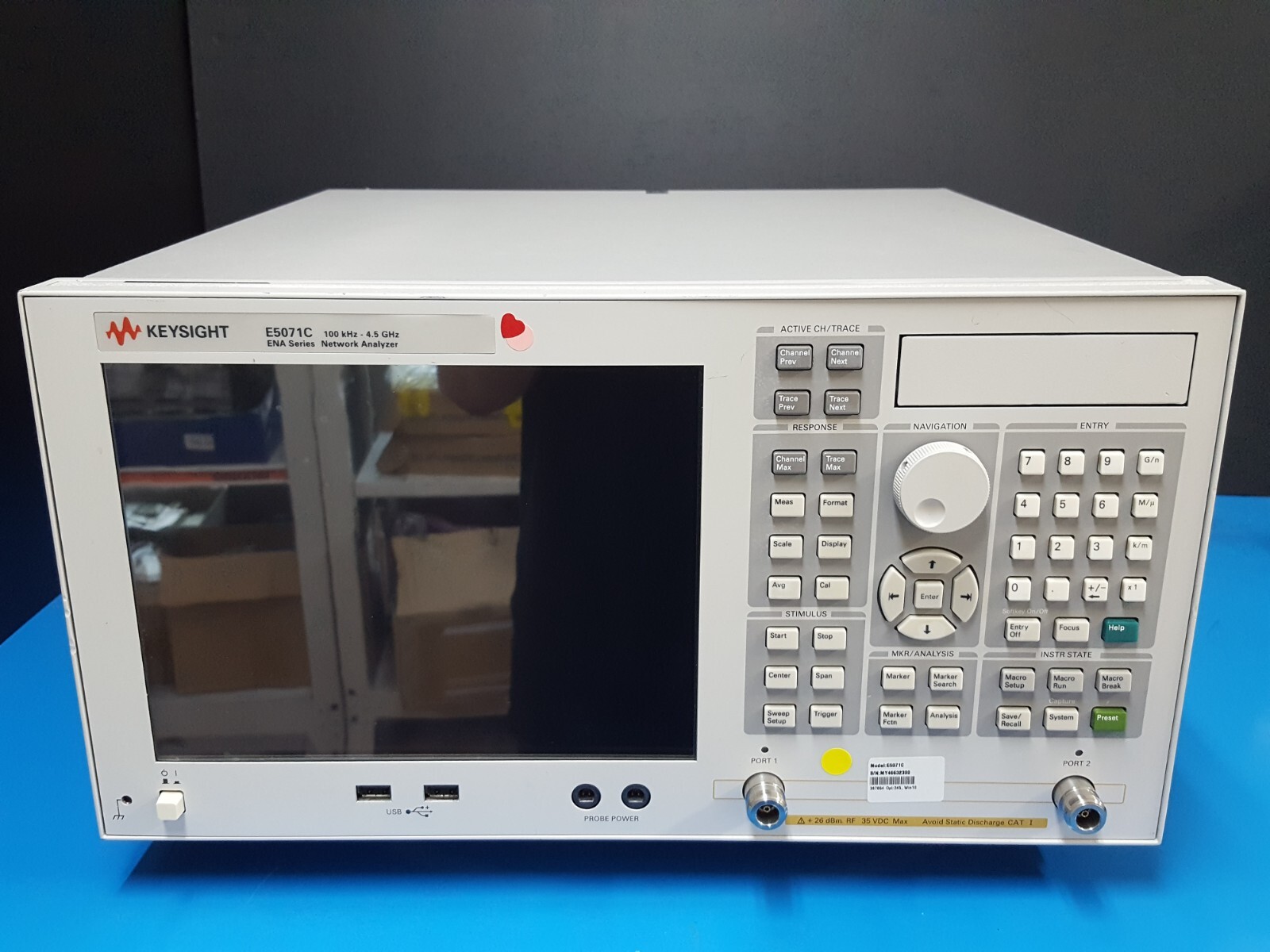 Keysight E5071C: Network Analyzer, 100kHz-4.5GHz, W/Opt. 245 WIN7 (2300)