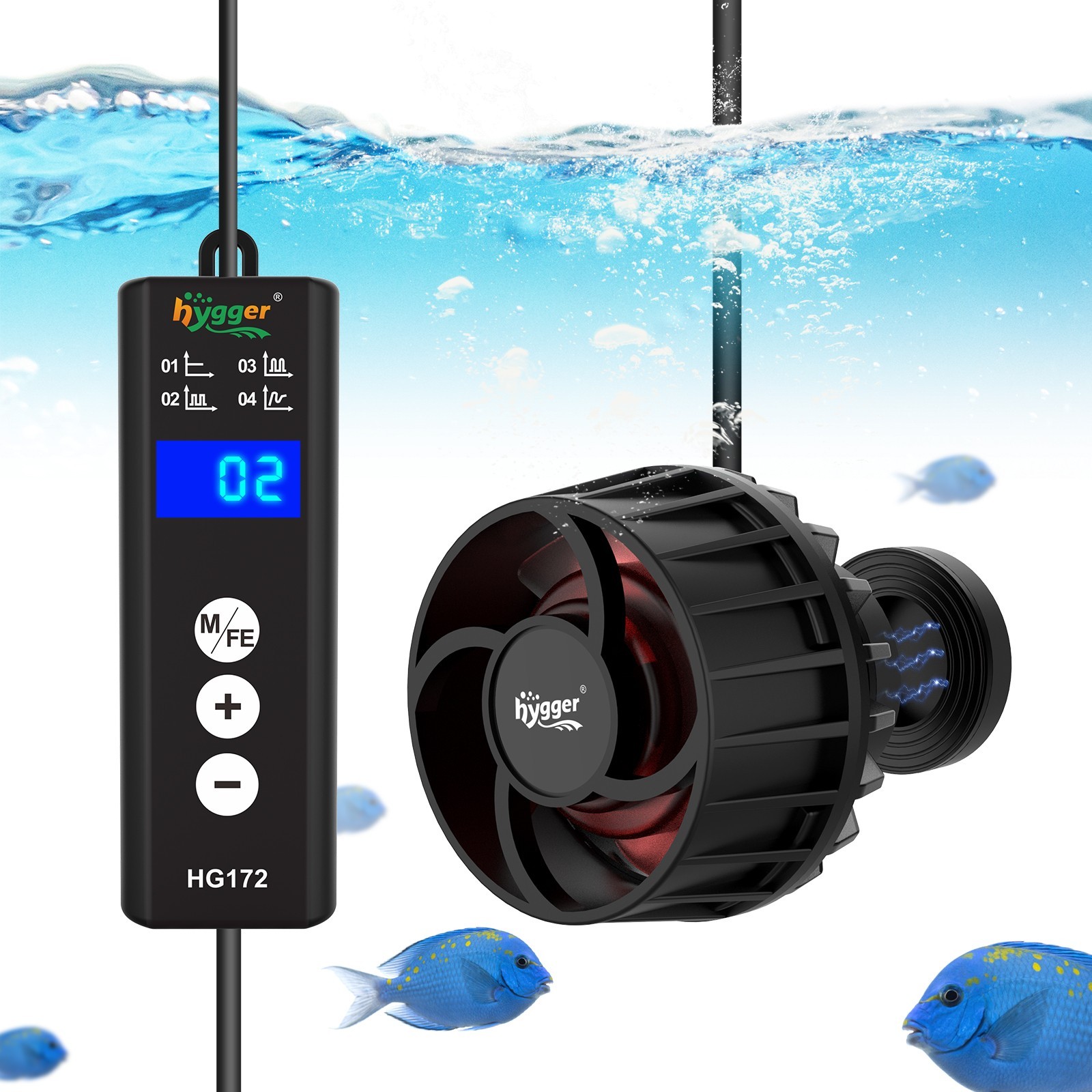 hygger 792GPH / 2114GPH Lite Wave Maker Pump Marine Aquarium Reef Fish Tank