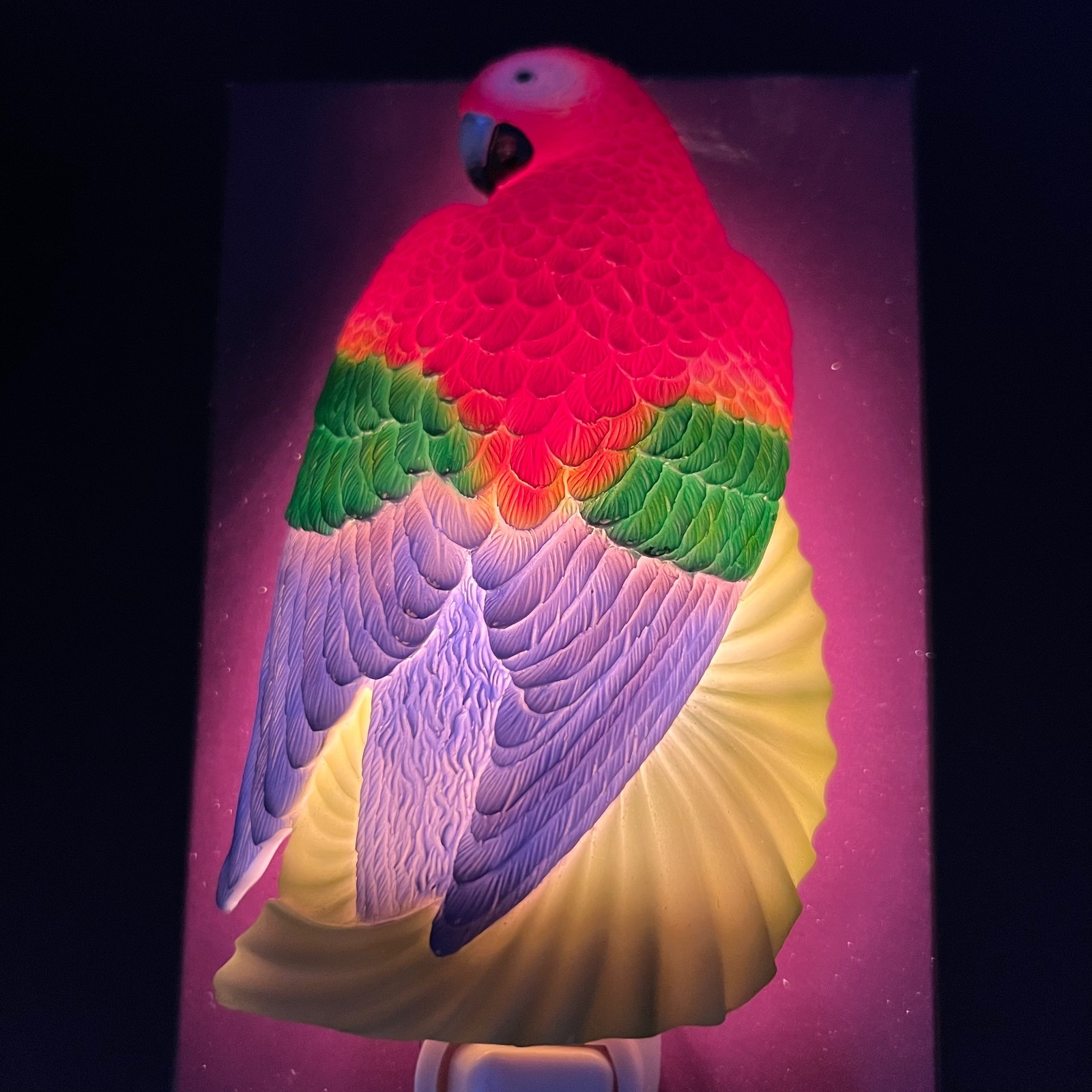Flowers Of Light Nightlight Macaw Parrot Ibis And Orchid Design Tested