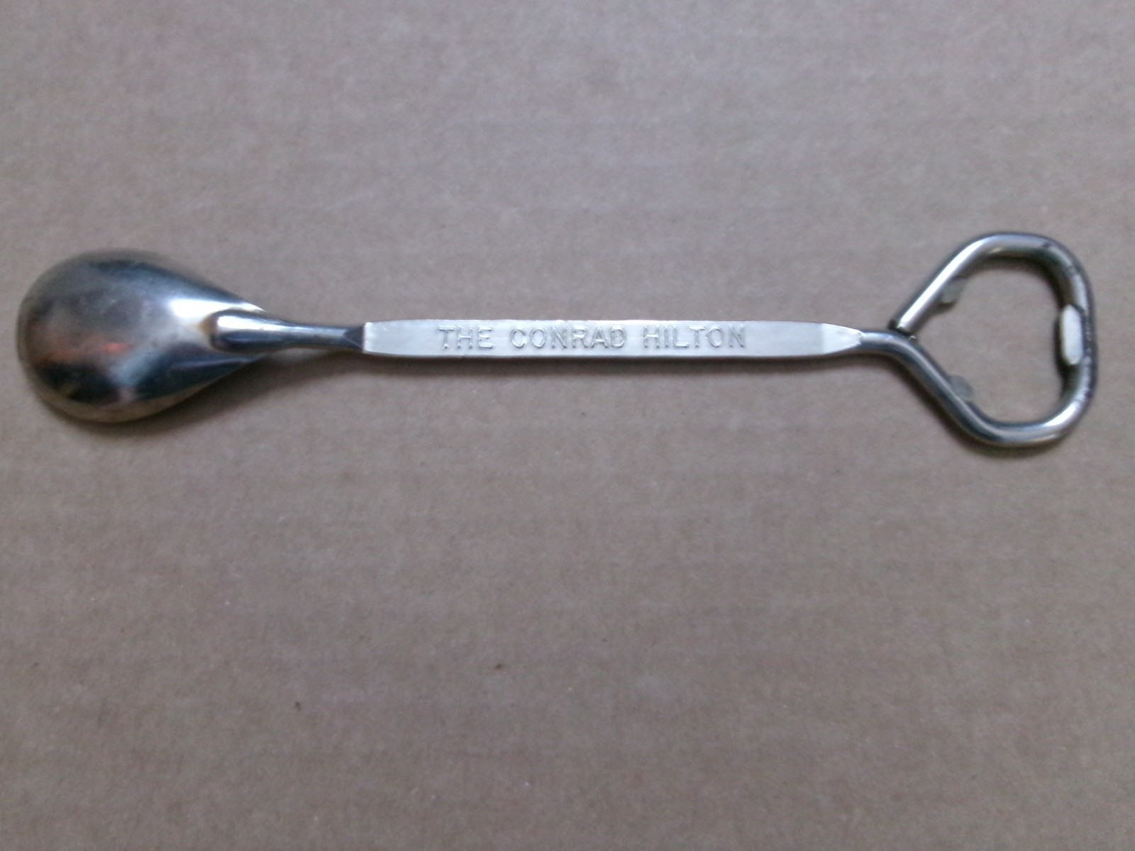 Vintage Conrad Hilton Spoon and Bottle Opener