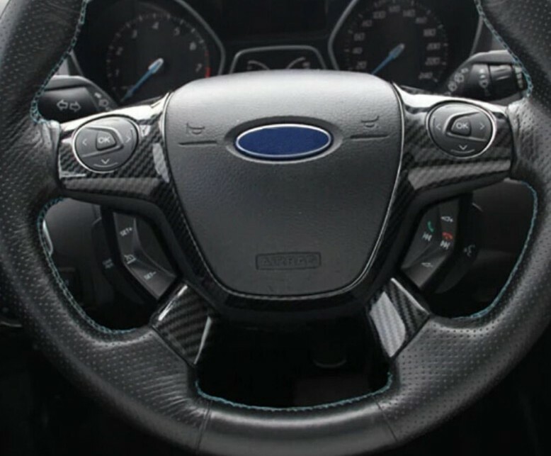 Steering wheel trims Carbon Fibre look for Ford Focus MK3 Focus, Kuga & C-Max.UK