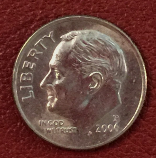 2006 P  Roosevelt Dime - Actual coin - Free shipping.