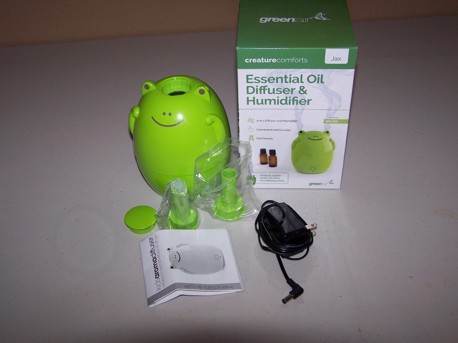Greenair Child's Jax Frog Essential Oil Diffuser & Humidifier VGUC