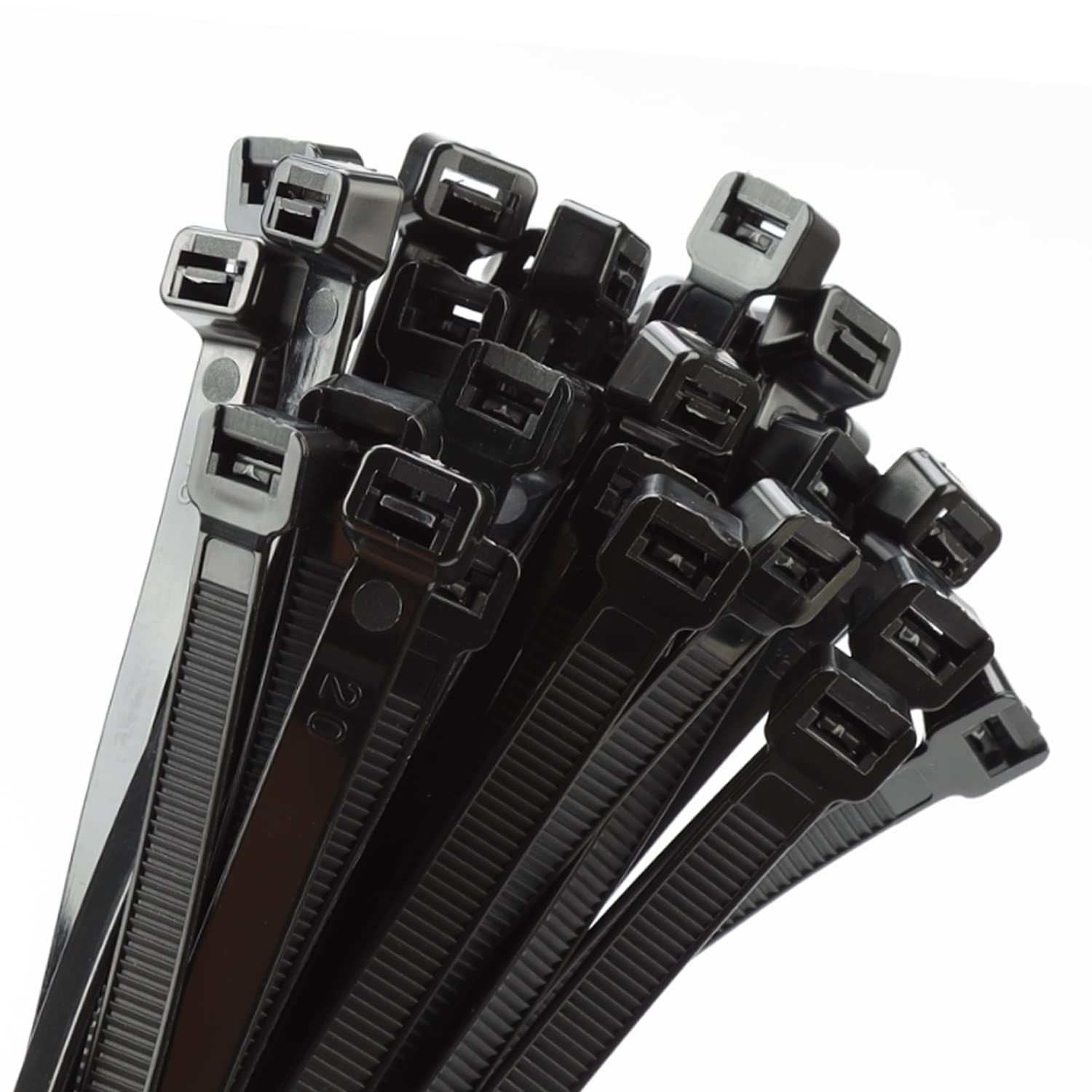 18 inch Black Zip Ties Heavy Duty 100 PACK, 200 LBS Ultra Exclusive Strong Pl...