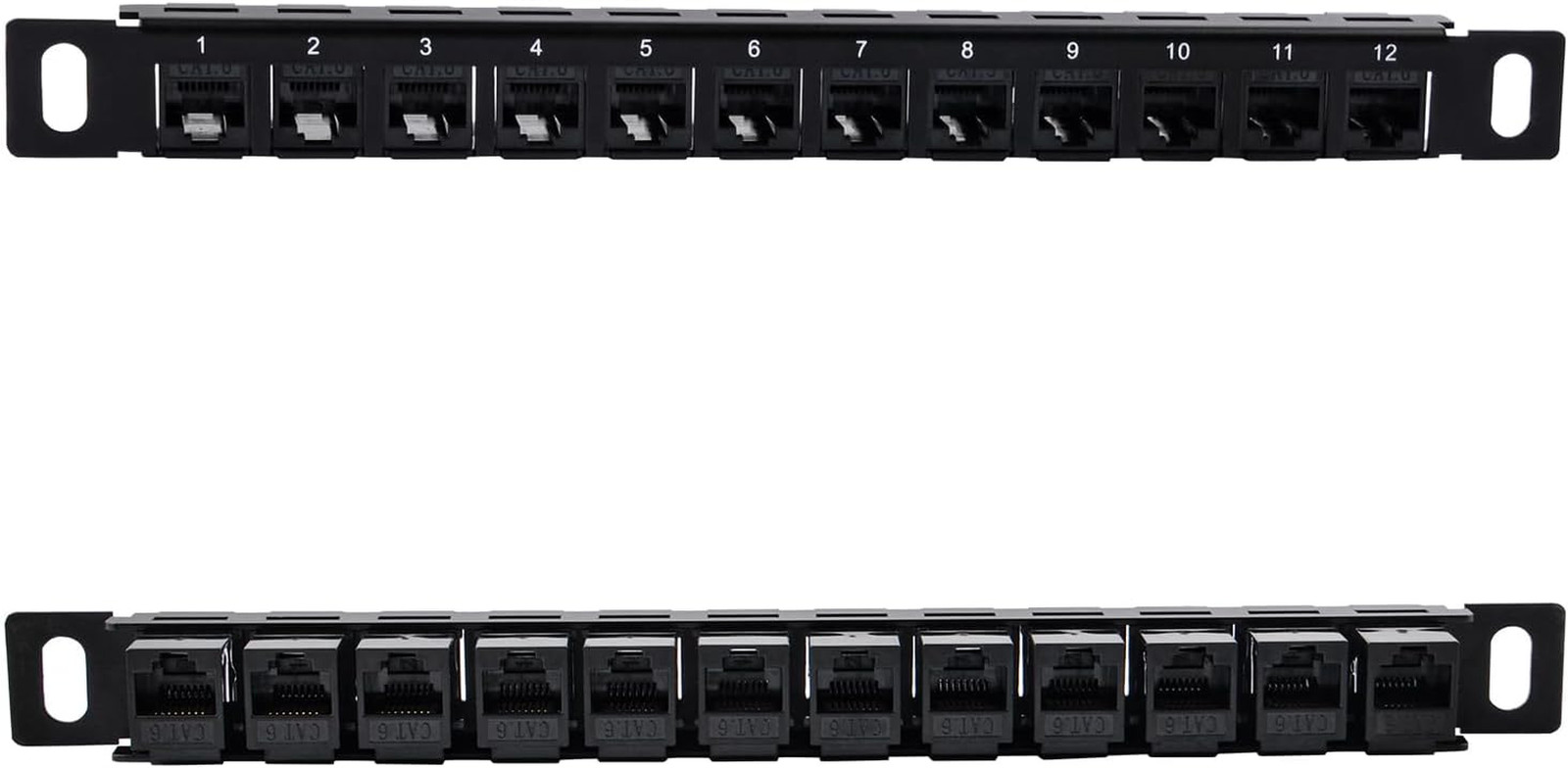 Geeekpi 12 Port Patch Panel, 10Inch 0.5U CAT6 Network Patch Panel for Deskpi Rac