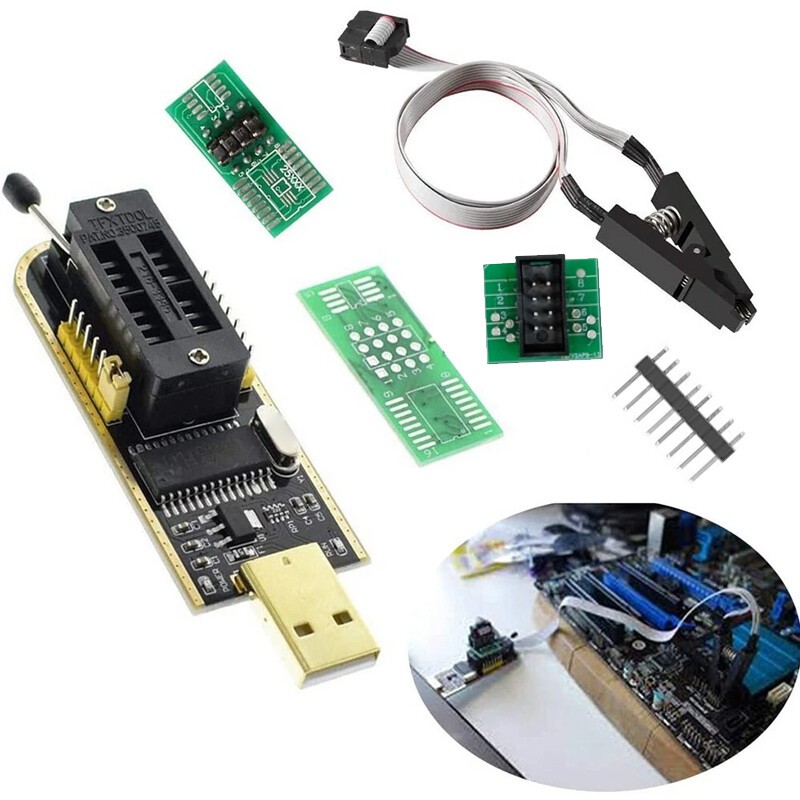 CH341A 24 25 Series EEPROM Flash BIOS USB Programmer Module + SOP8 Clip
