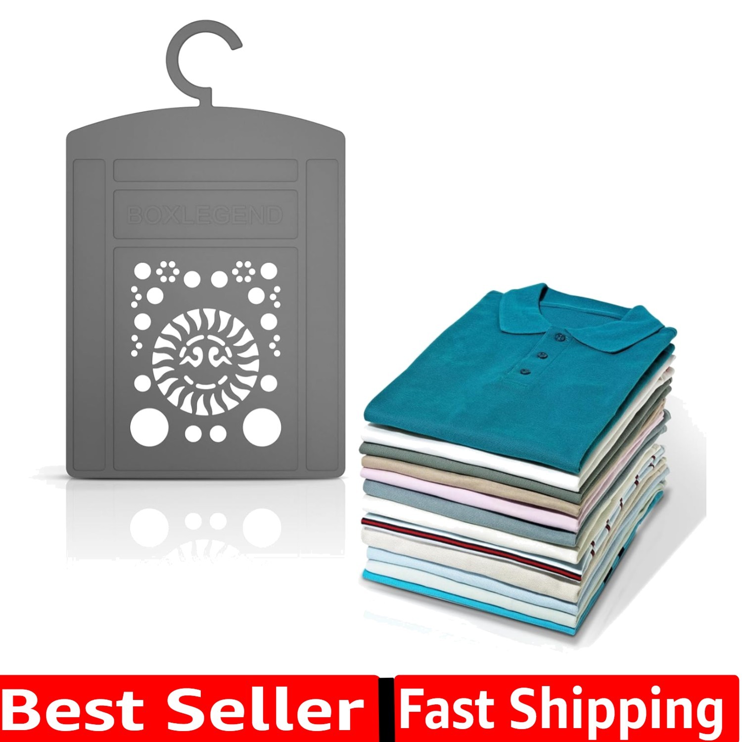 Shirt Folder Board, 14.18 x 8.67x 0.14 Inches, Non-Foldable Laundry Folder Cl...