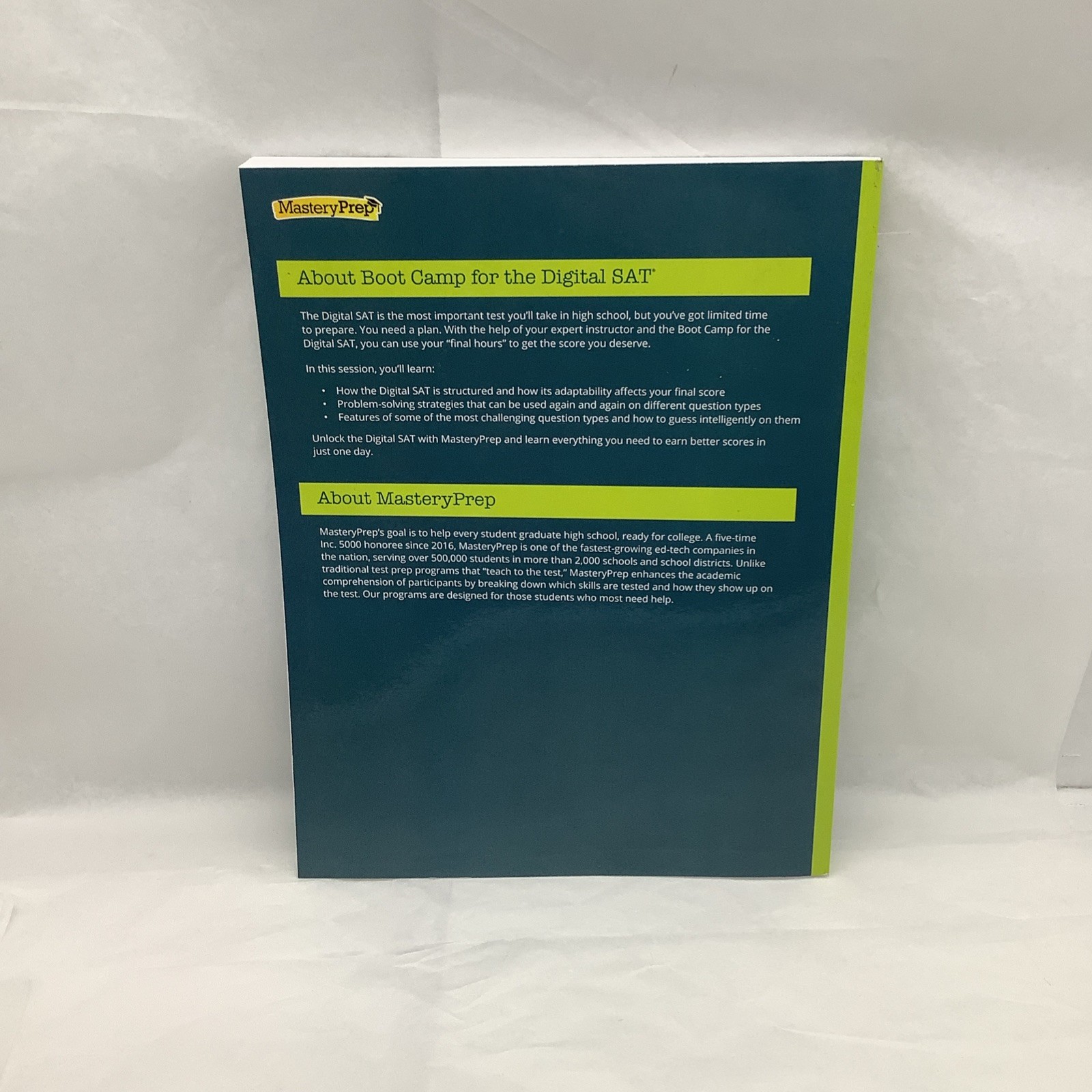 Boot Camp for the Digital SAT by Mastery Prep (2024) Like NEW Condition