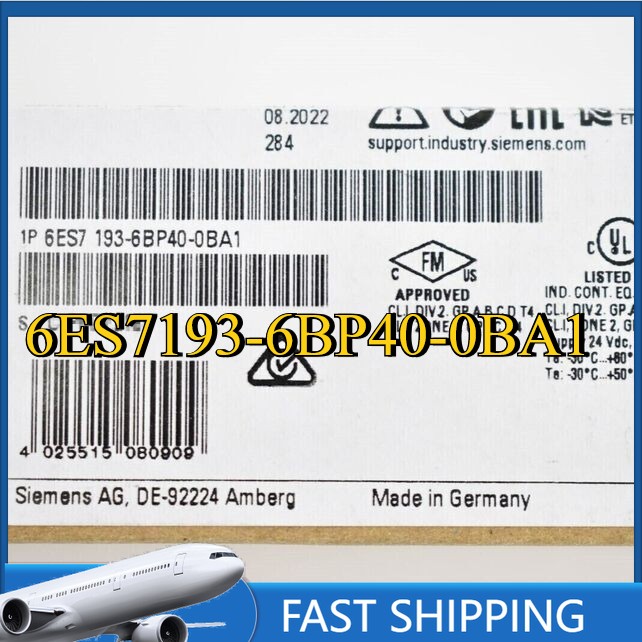6ES7193-6BP40-0BA1 1PC Siemens ET200SP Base Unit New 1Y Warranty Fast Shipping