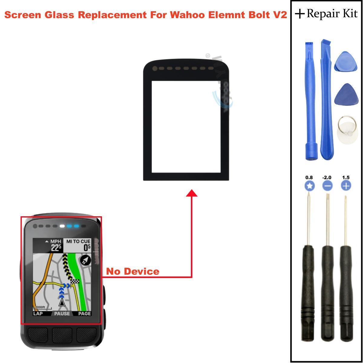 Glass cover plate Repair For Wahoo Elemnt Bolt V2 WFCC5 Cycling GPS Computer