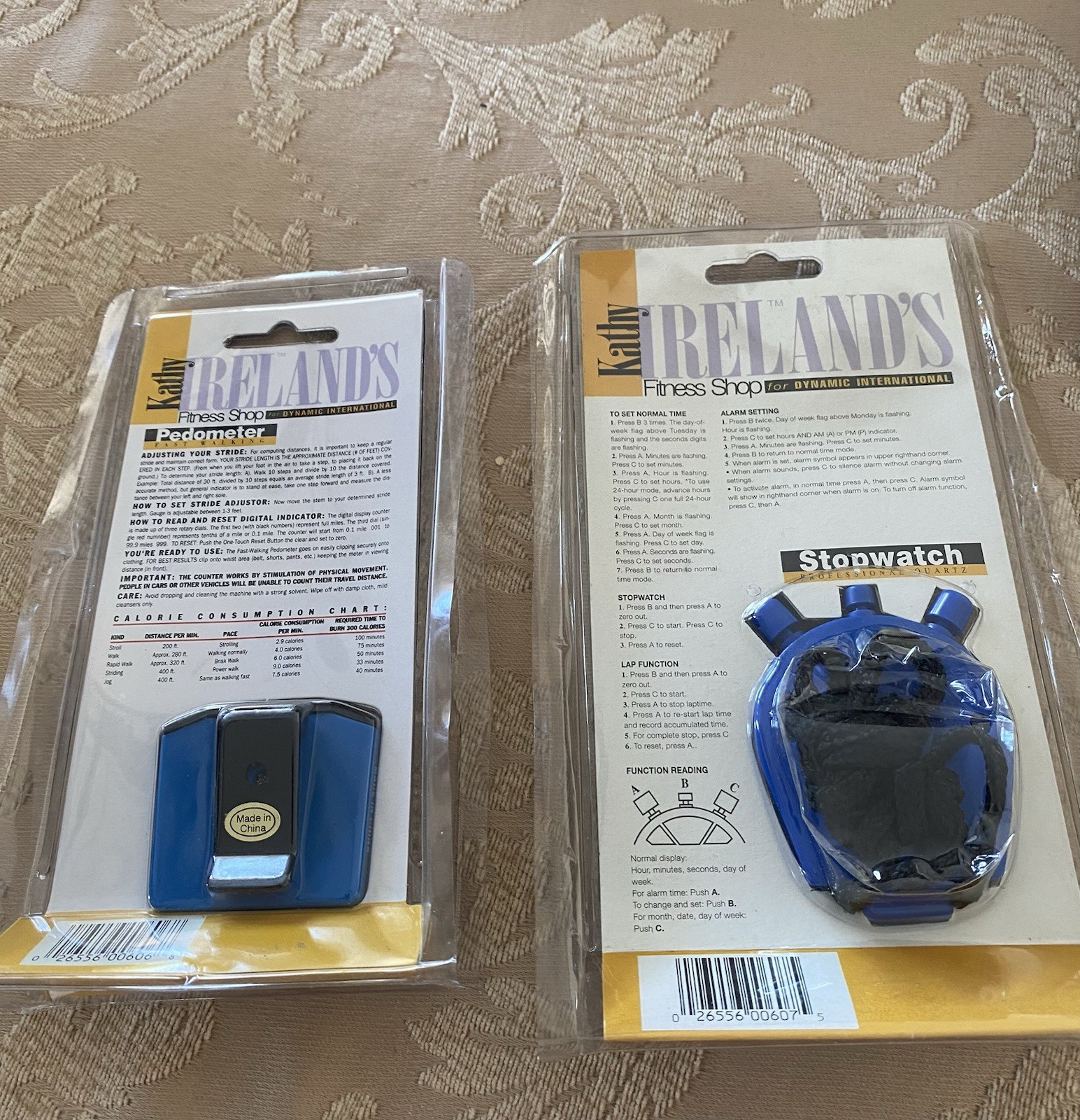 NEW VINTAGE KATHY IRELAND STOPWATCH & PEDOMETER