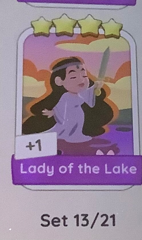 Monopoly Go- Lady of the Lake RARE FOUR STAR⭐️⭐️⭐️⭐️